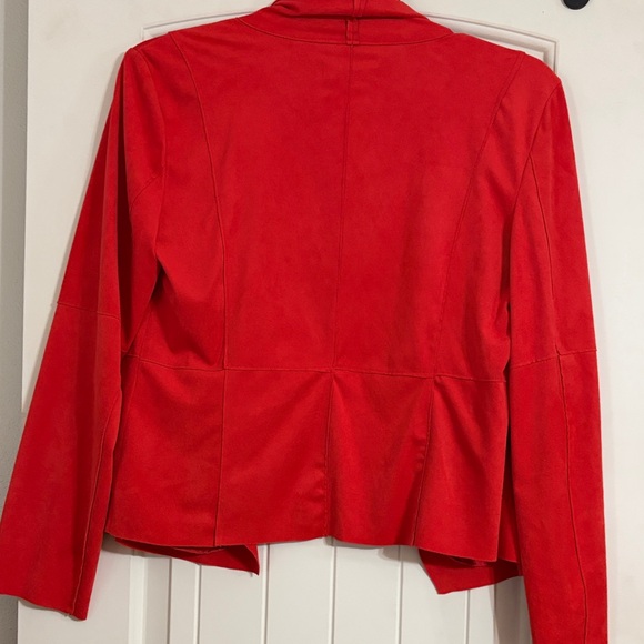 bagatelle Red Open-Front Draped Blazer Jacket Size L - Picture 2 of 5